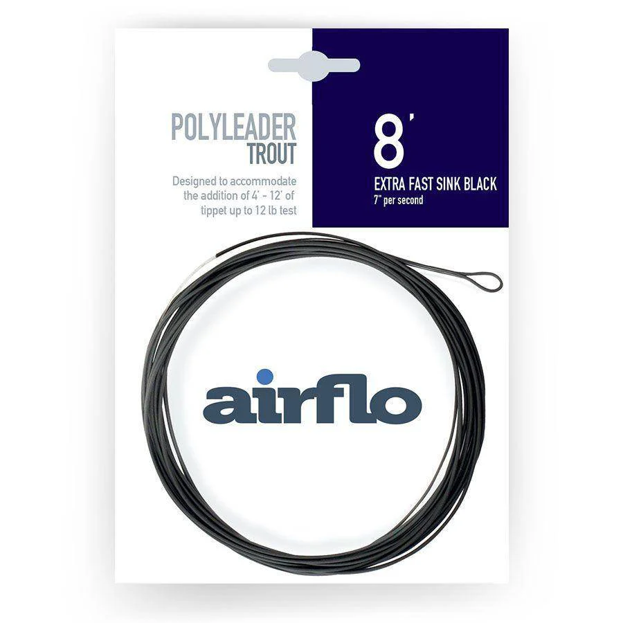 Airflo | Polyleader | Trout | 8' | Extra Fast Sink Black | 7" per second