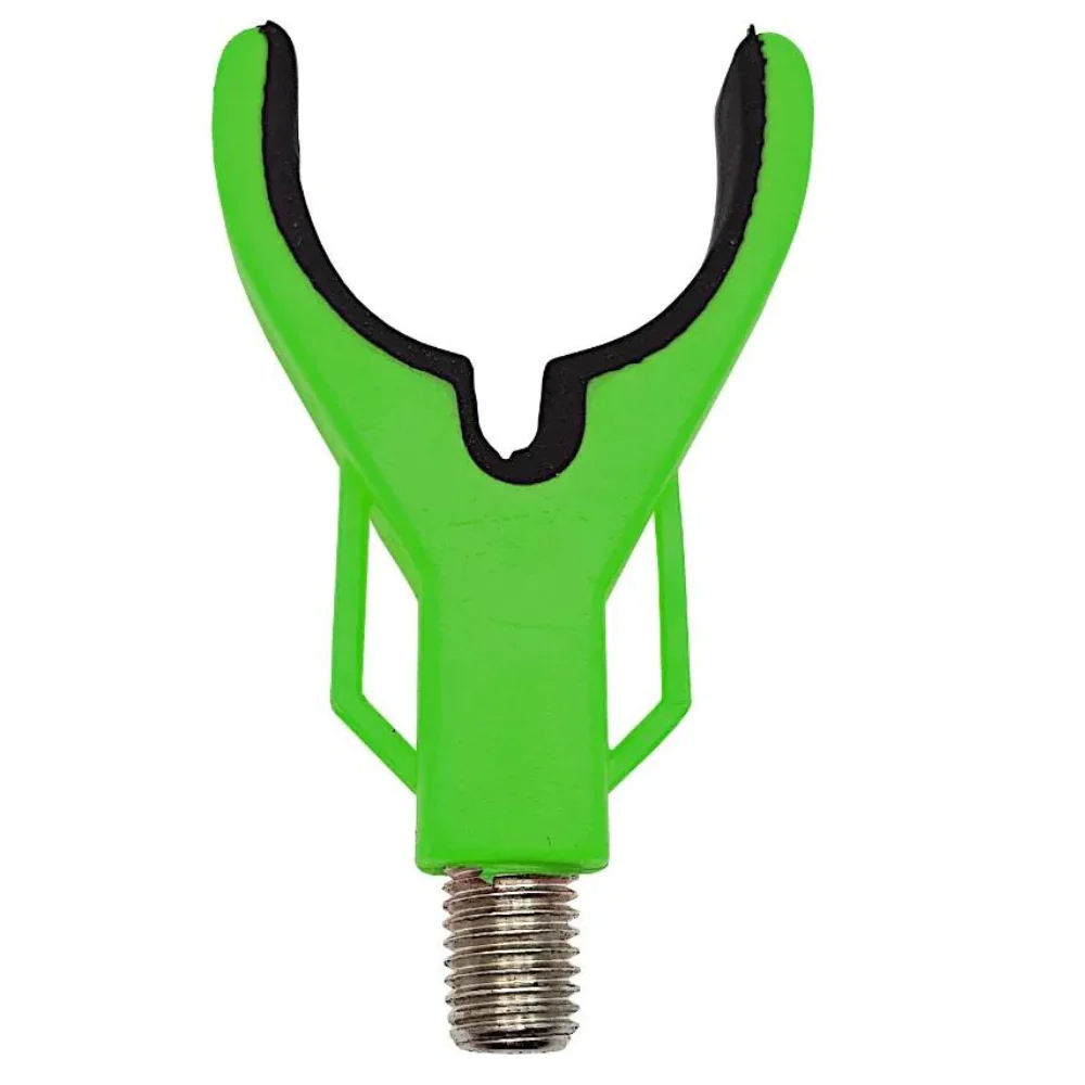 Allcock | Rubberised U Head Rod Rest | Bright Green