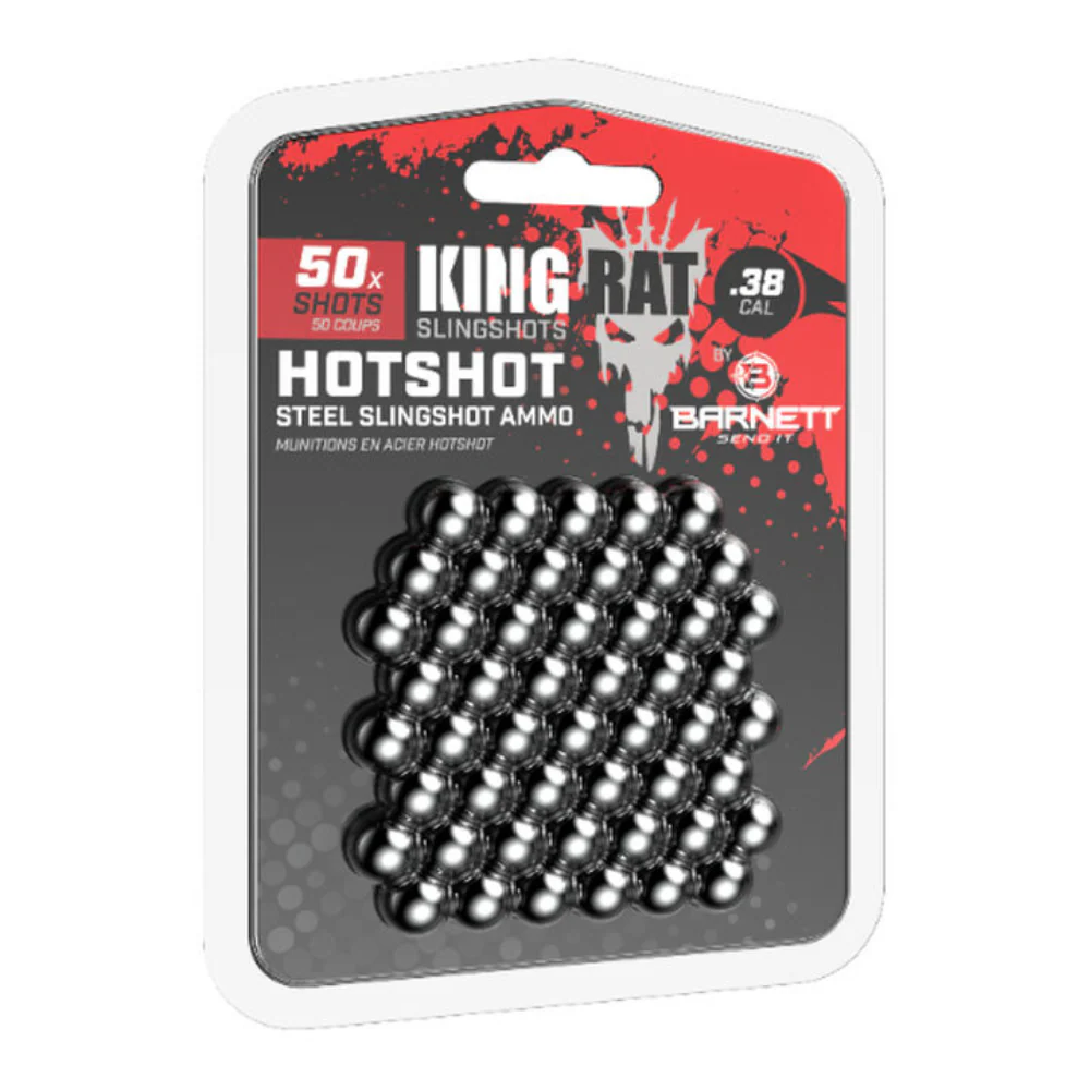 Barnett King Rat HotShot Steel Slingshot Steel Balls 50