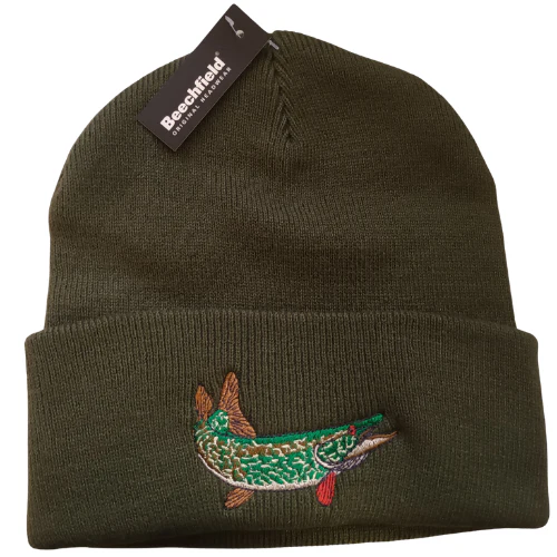 Beechfield | Cuff Logo Beanie | Moss Green - Image 2