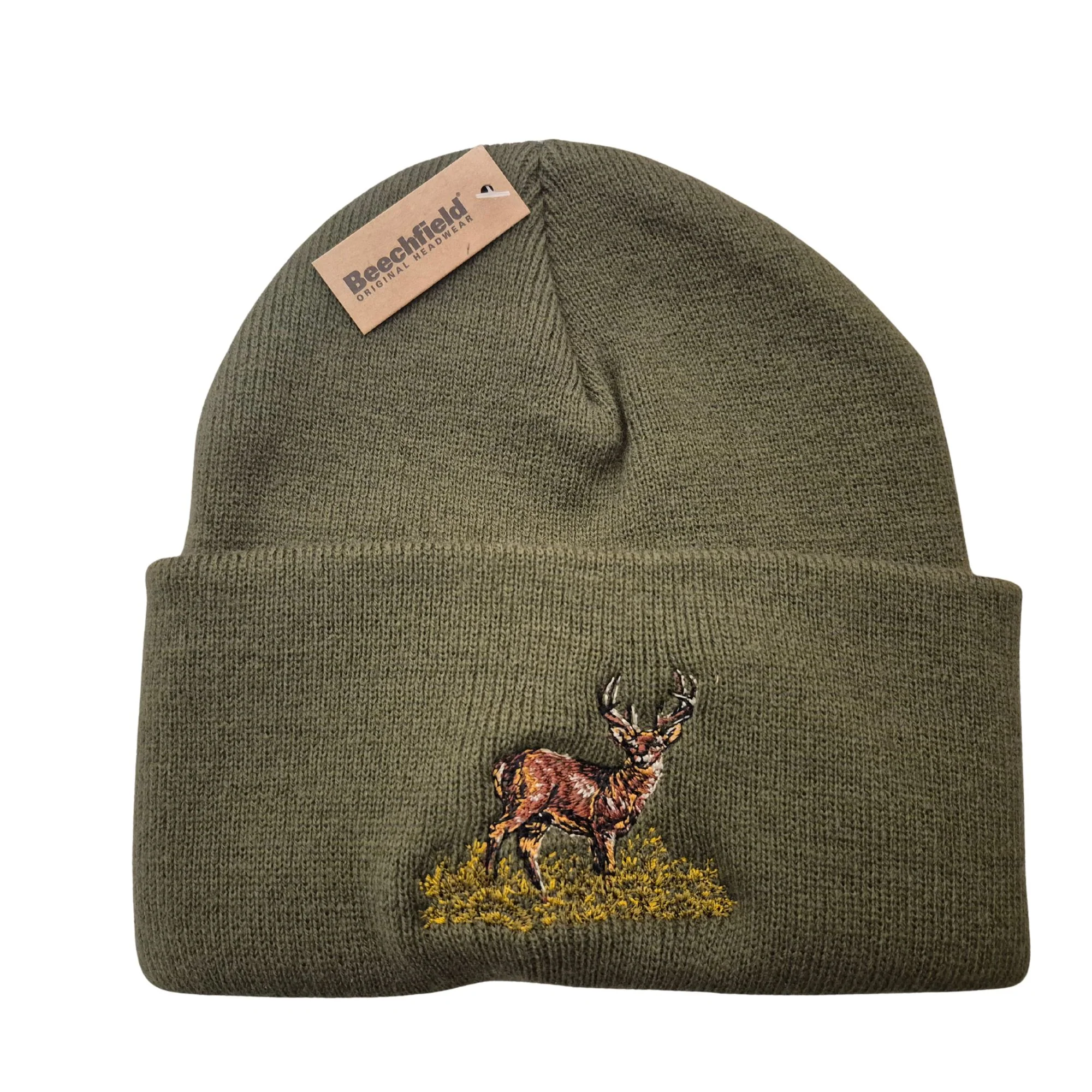 Beechfield | Cuff Logo Beanie | Moss Green - Image 4