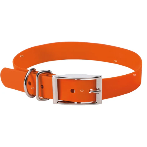 Bright Yellow Rubber Dog Collar - Image 2