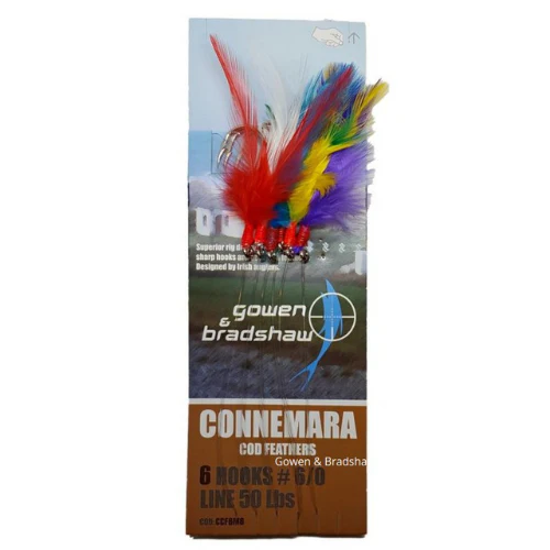 Connemara Cod Feathers Multi Colour 6 Hooks #6-0 line 50lbs