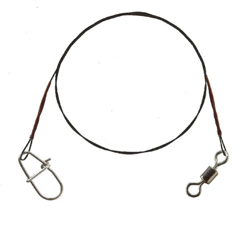 Cormoran | 1x7 Wire Leader | Swivel and Snap Hook | 15kg | 30cm | 2pcs