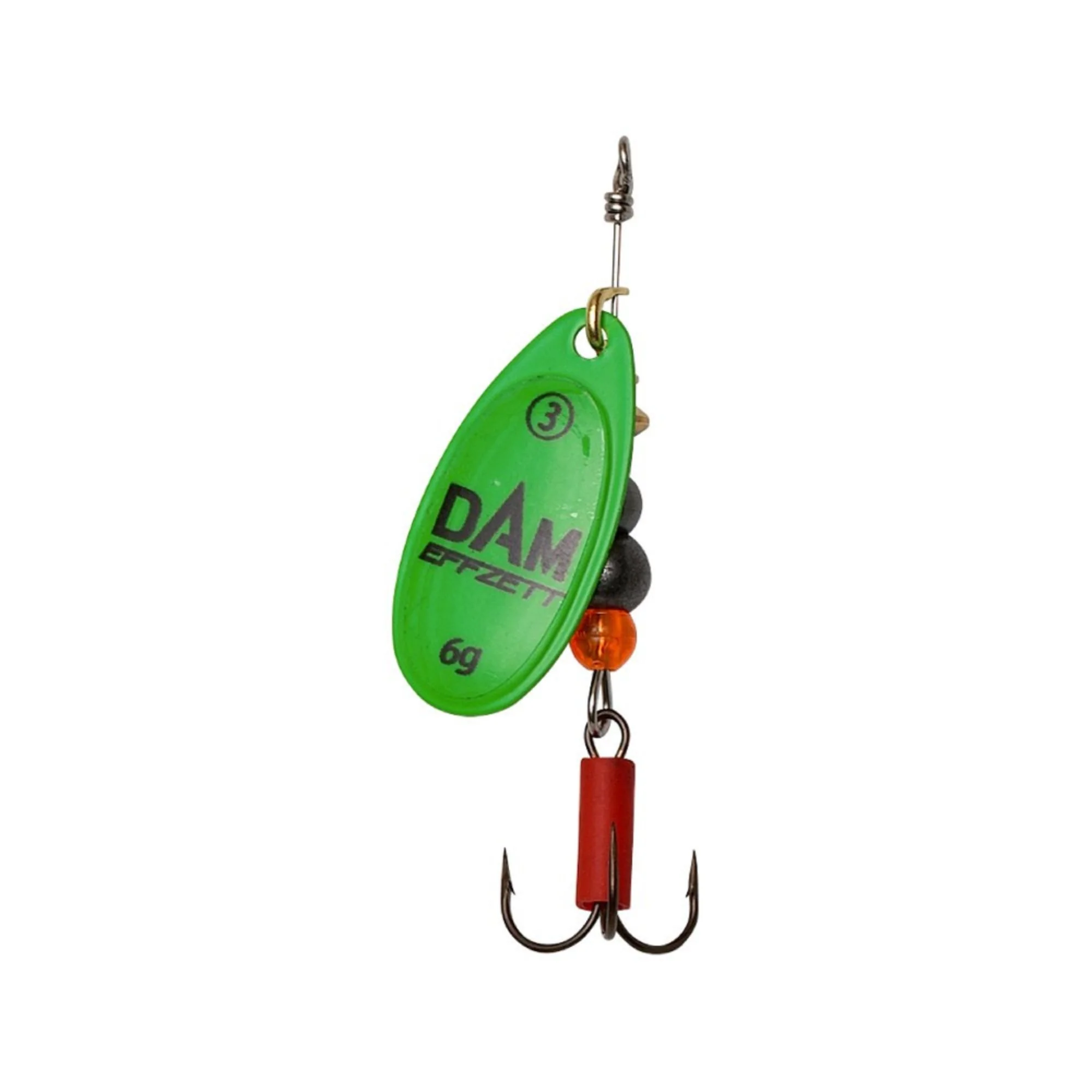 DAM Effzett Fluo Spinner #3 | 6g | Sinking | Green