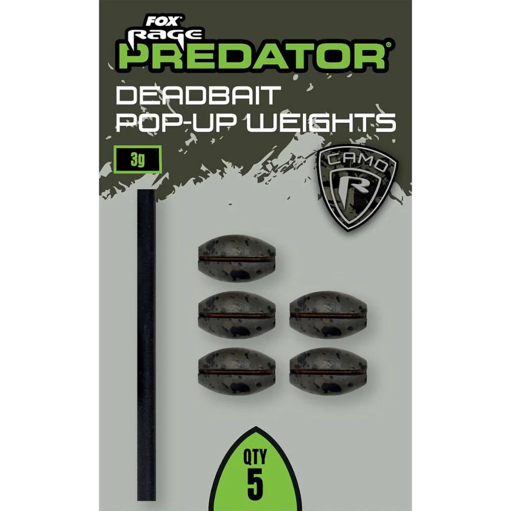 Fox Rage | Predator Camo Deadbait Pop-Up Weights - Image 2