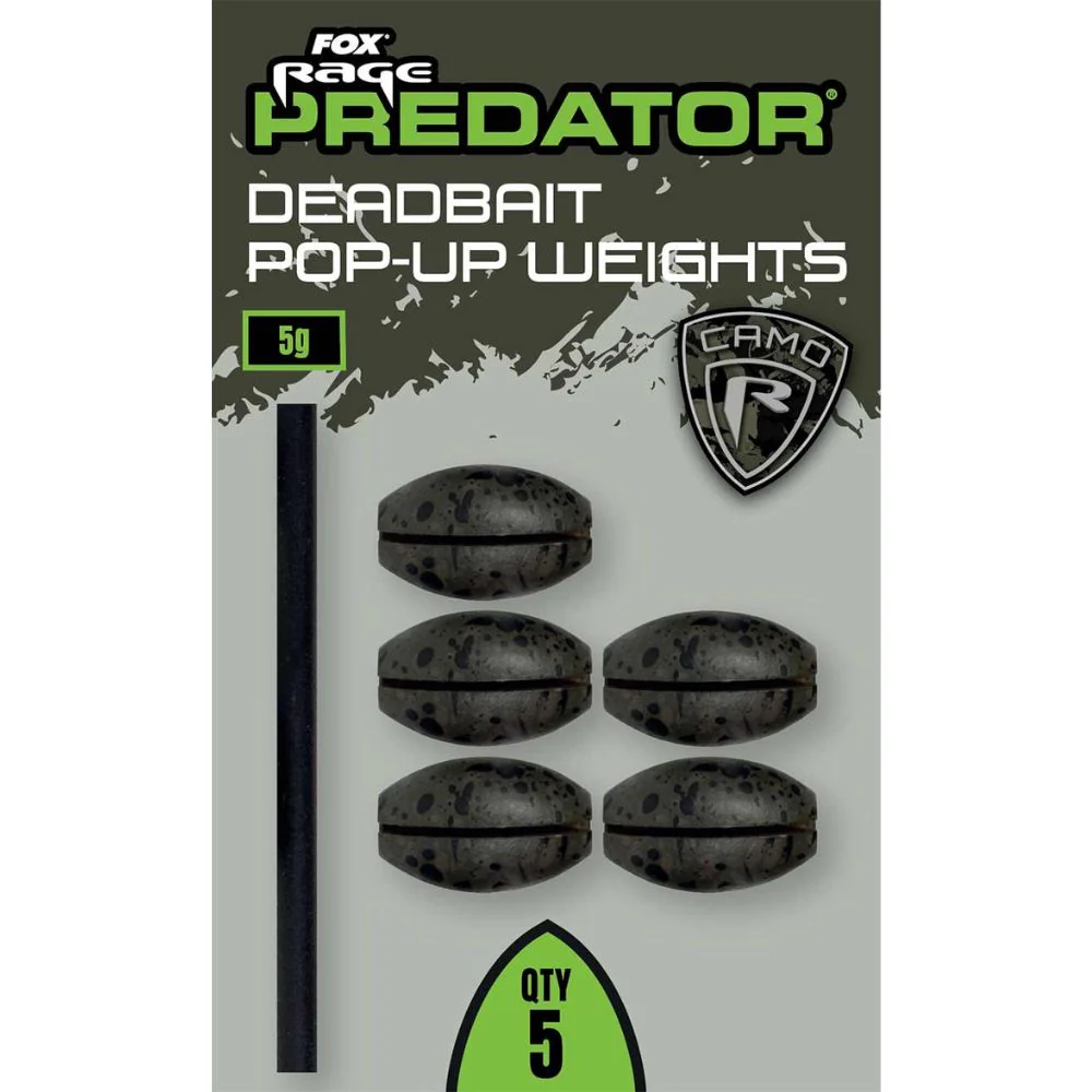 Fox Rage | Predator Camo Deadbait Pop-Up Weights - Image 4