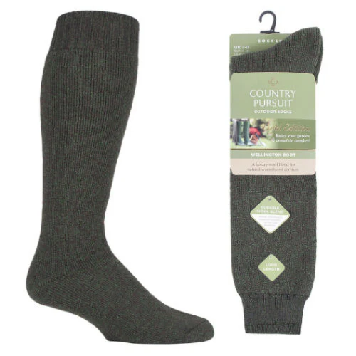 Gold Edition | Wellington Boot Sock | Olive Green