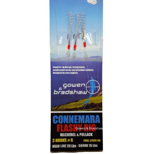 Gowen & Bradshaw | Connemara Flashy Rig | Silver | 3hk | Sz 6