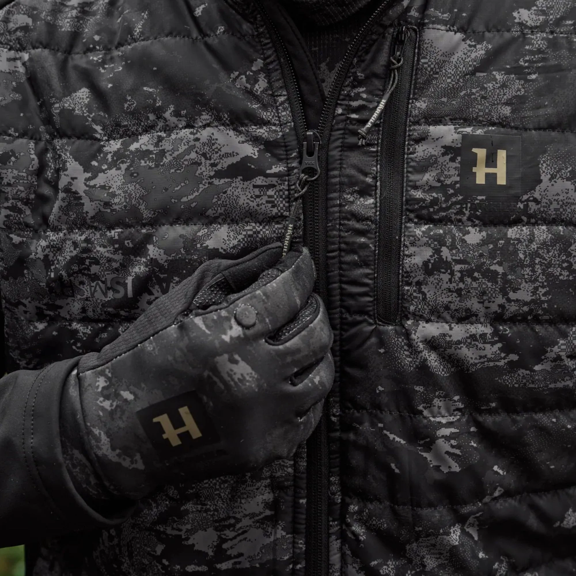 Härkila | NOCTYX camo hybrid jacket | AXIS MSP® Black/Black - Image 7