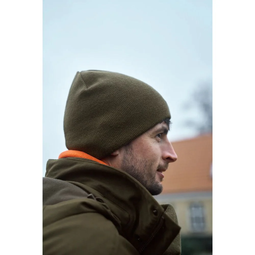 Härkila | Reversible Beanie | Willow green/Orange - Image 5