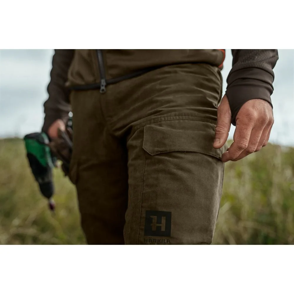 Härkila | Scandinavian Trousers 30" | Willow green/Deep brown - Image 8