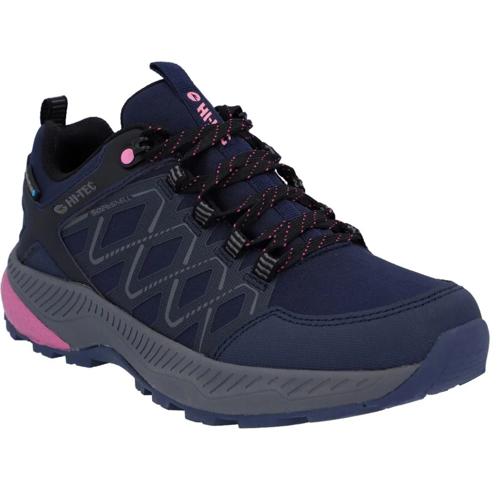 Hi-Tec | Diamonde Ladies Lightweight Waterproof Walking Shoes | Dark Blue & Pink