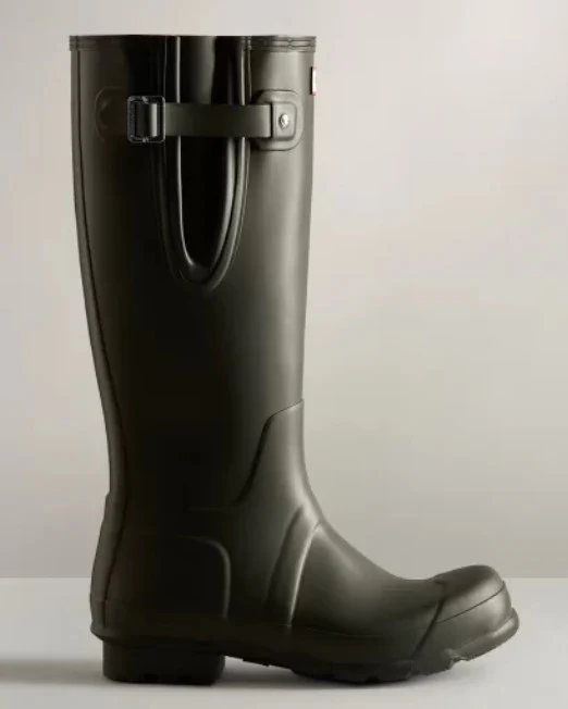 Hunter | Men's Tall Side Adjustable Wellington Boots | Dark Olive