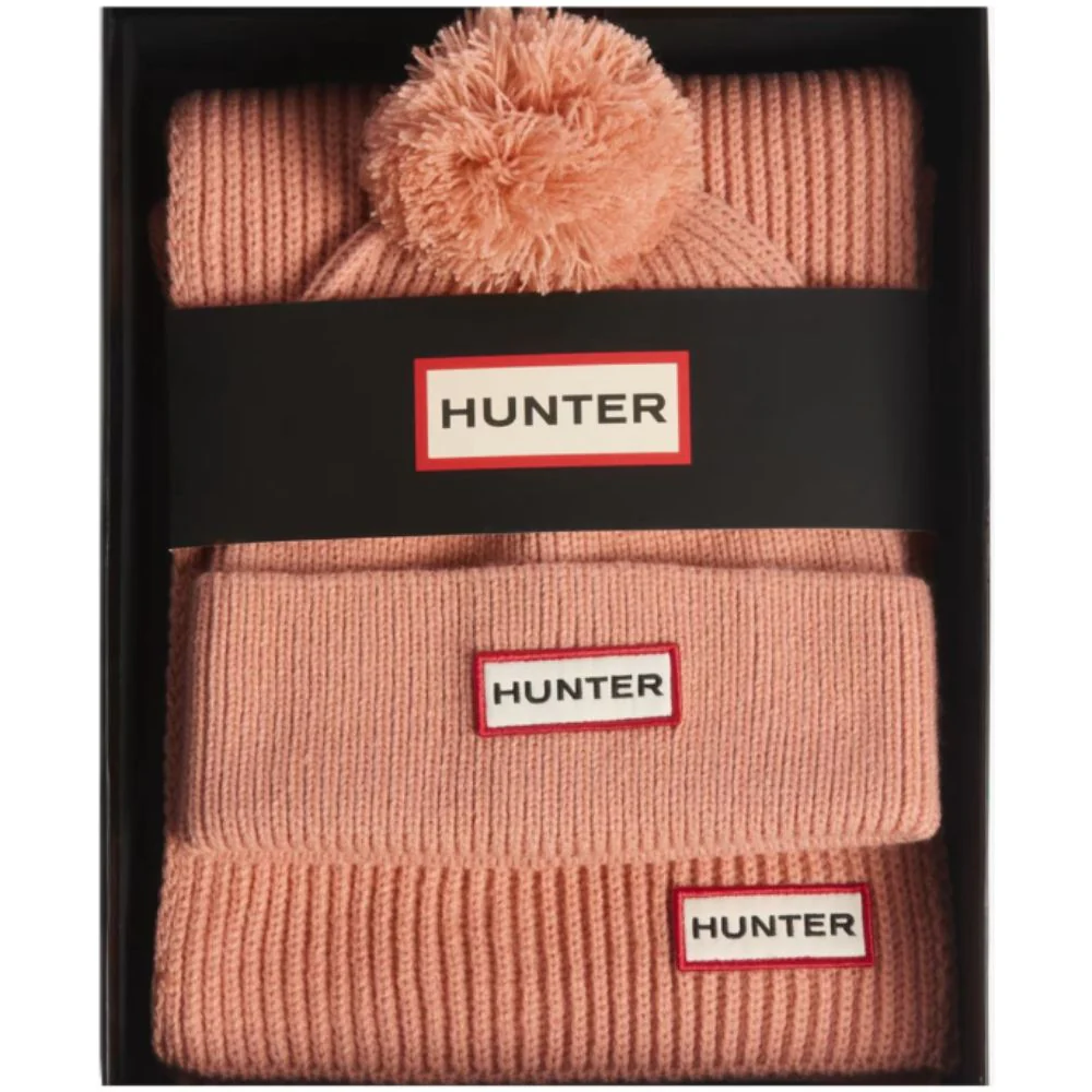 Hunter | Women's Arrinay Ribbed Pom Beanie & Scarf Gift Set - Image 2