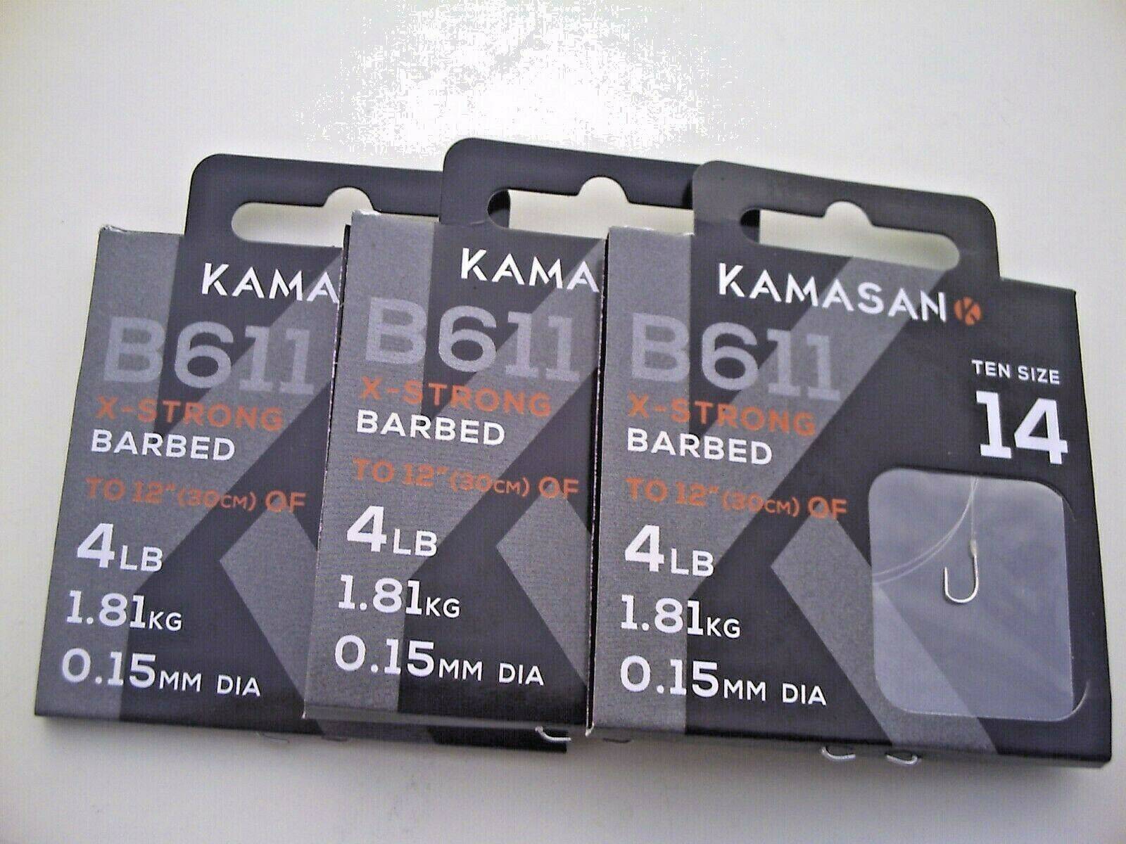 Kamasan Hooks | B611 | X-Strong Barbed | Hooks to Nylon - Image 2