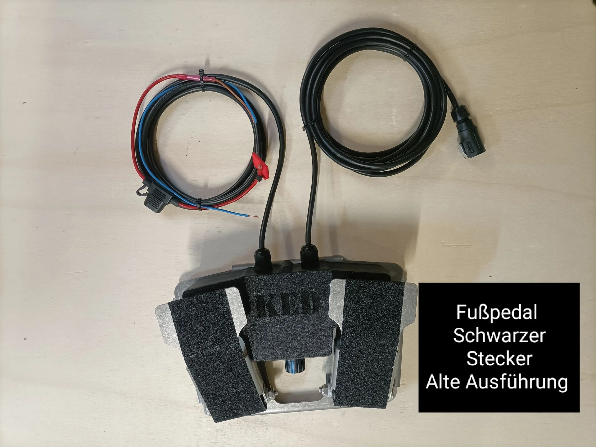 KED Electrical Control Foot Pedal For Pole | Black Plug