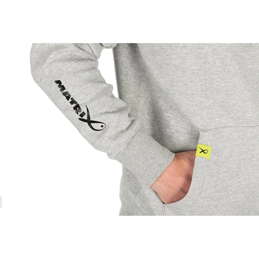Matrix | Black Edition Full Zip Hoodie | Marl Grey/Lime - Image 3