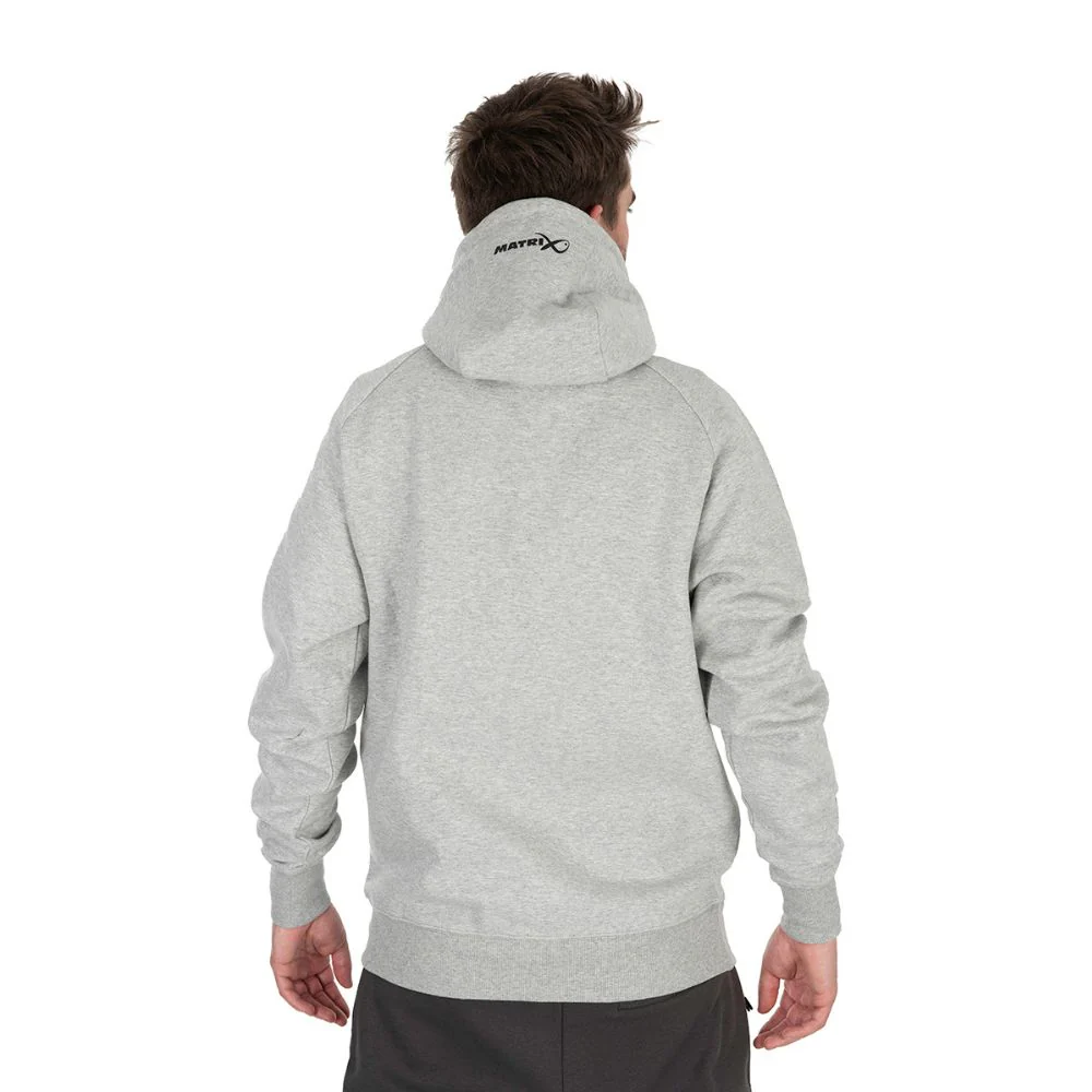Matrix | Black Edition Full Zip Hoodie | Marl Grey/Lime - Image 6