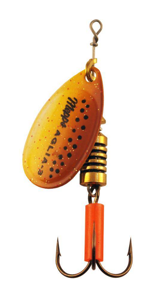 Mepps | Aglia Fluo | Spinning Lure | Brown/Gold