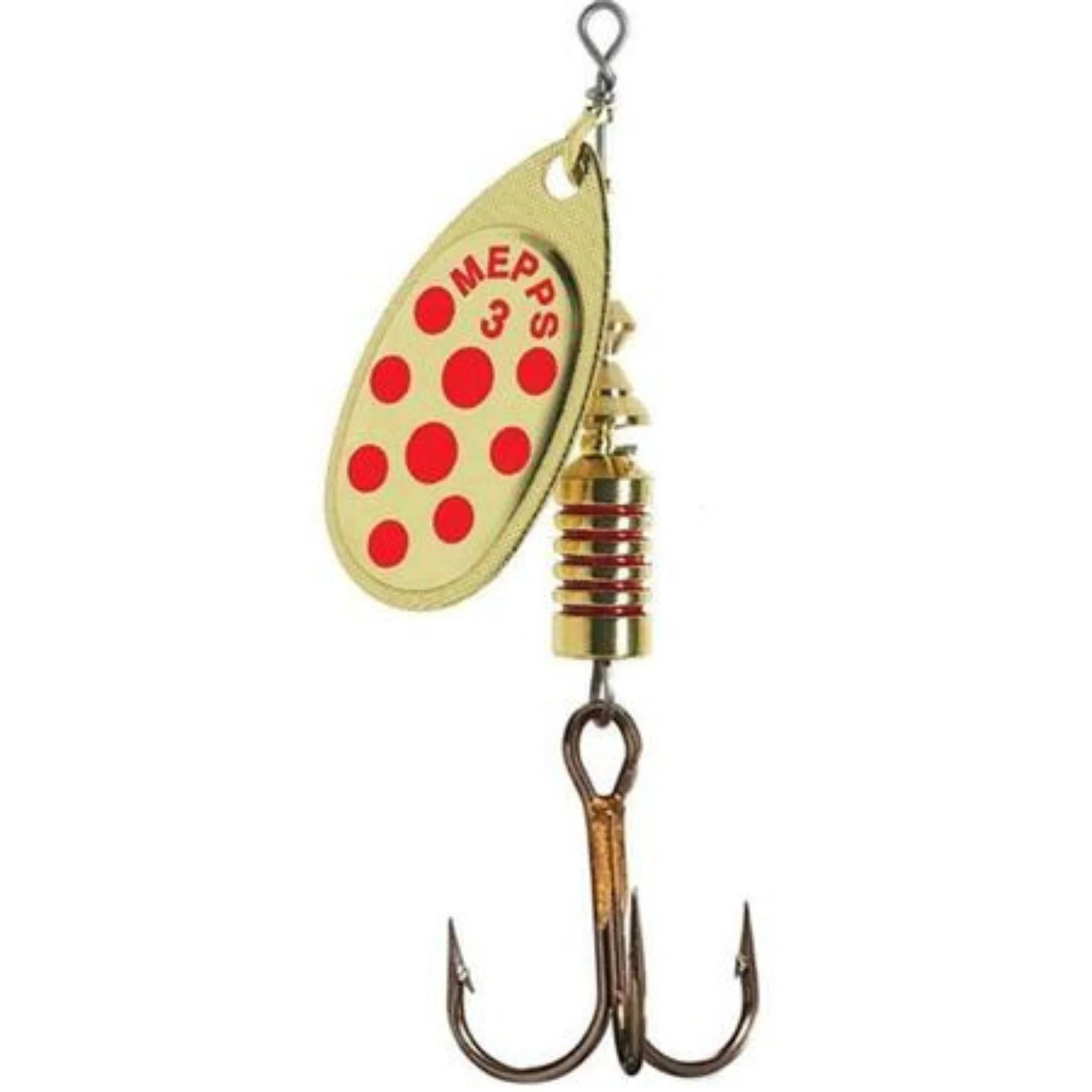 Mepps | Aglia Gold Red Dot Spinner | Size 4, 8g