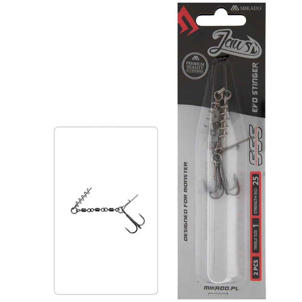 Mikado | Jaws Evo Stinger | 25kg | Treble Hook: 1 | 2pcs - Image 2