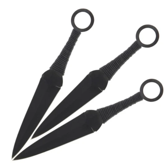 Movie Style Knife EXP Kunai Throwers | Set of 3 Kunai Throwing Knives with Sheath | Fixed Blades