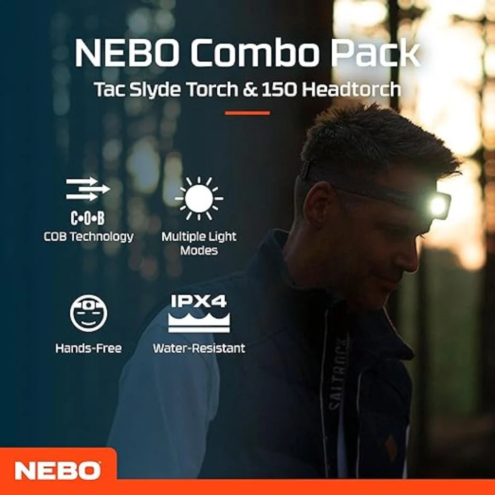 Nebo | Tac Slyde and 150 Headlamp Combo Pack - Image 3