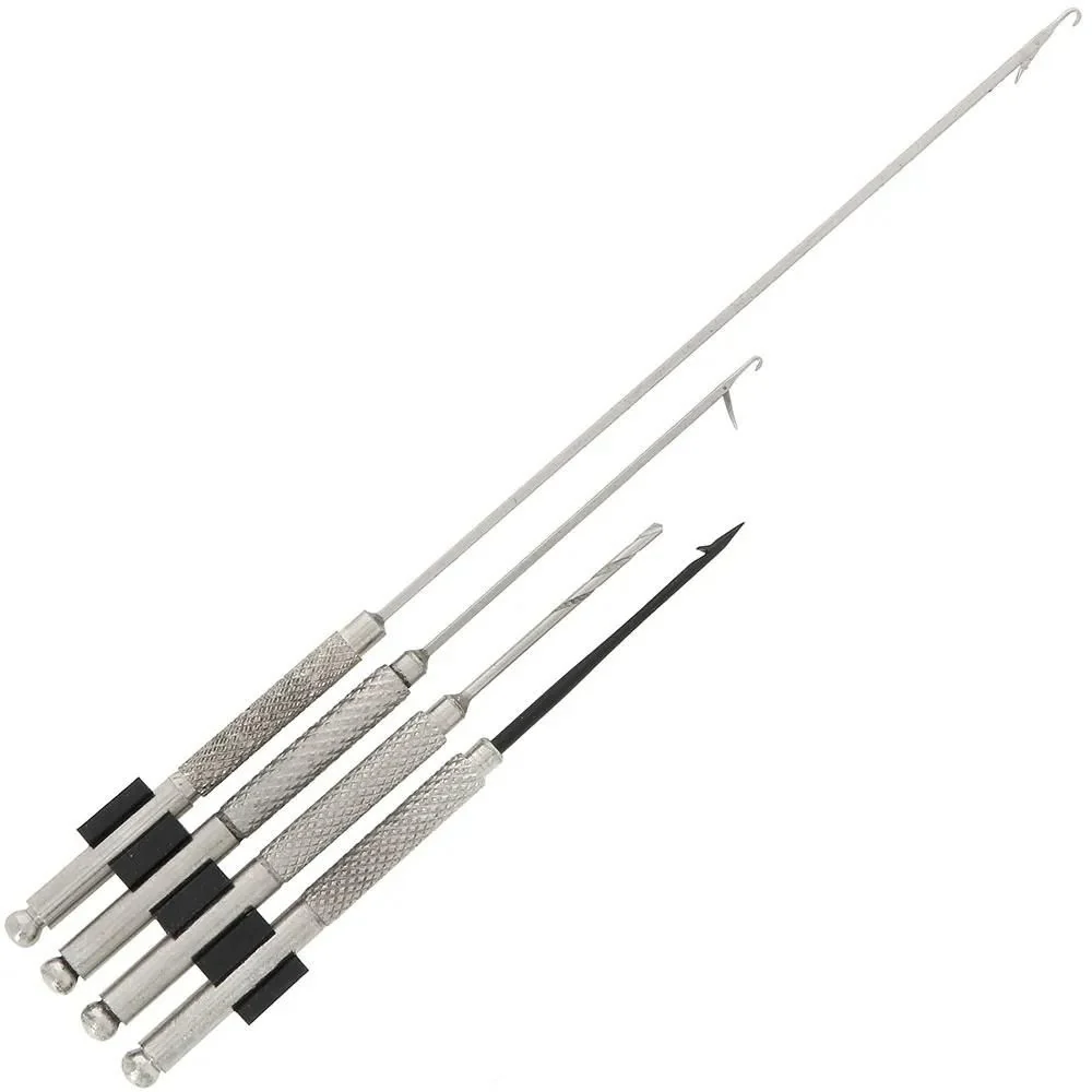 NGT | 4pc Stainless Tool Set | PVA Long, PVA Short, Baiting Needle and Drill - Image 2