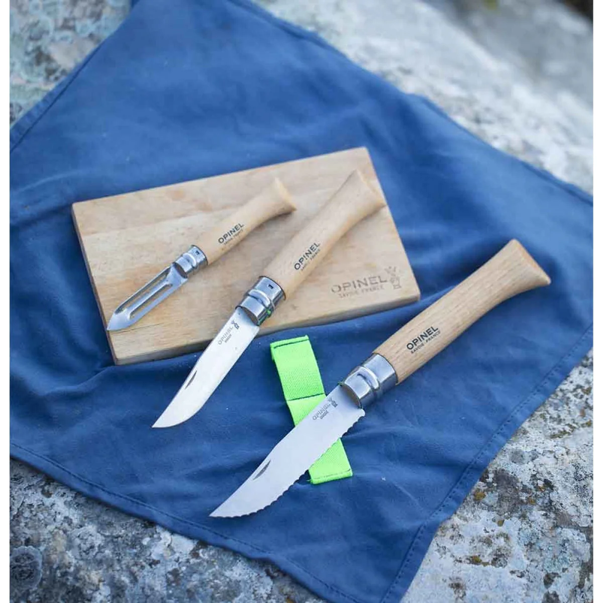 Opinel | Outdoor Nomad Cooking Set | Spring Assited Knife