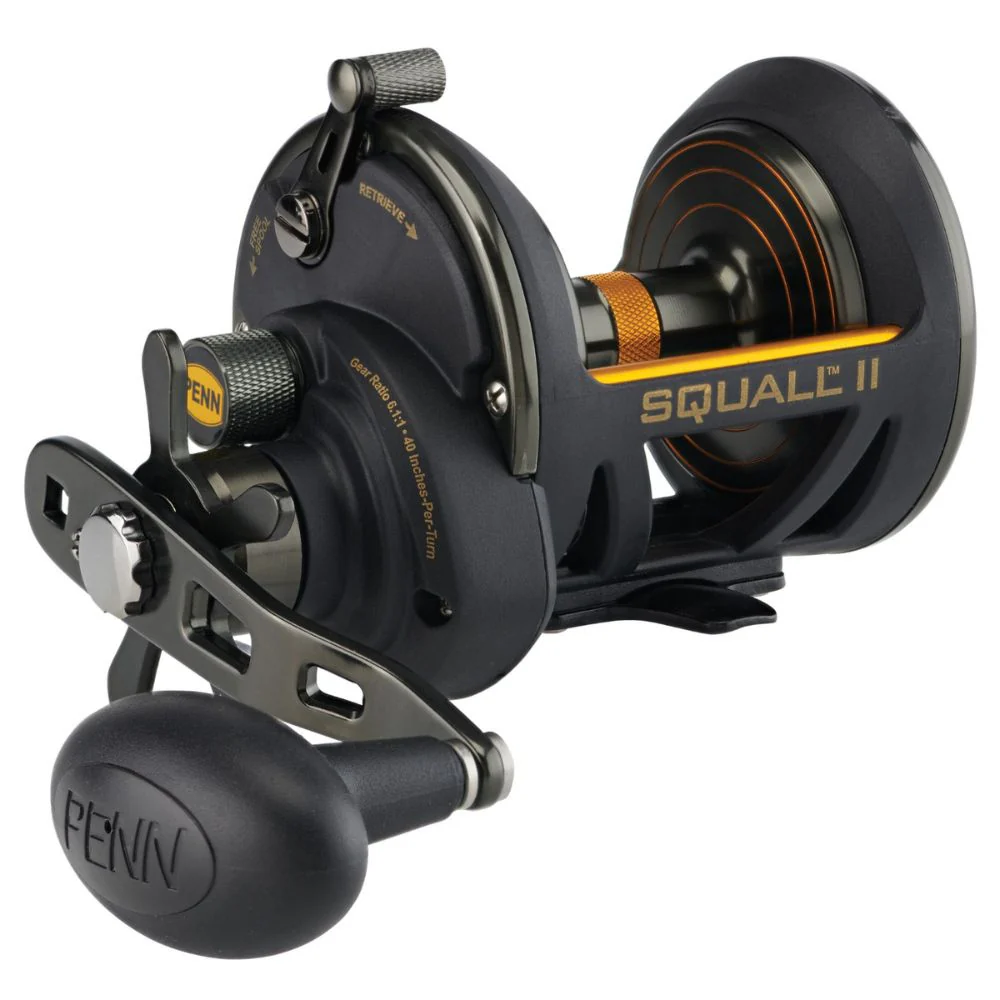 Penn | Squall II Star Drag Reel | SQLII30SD | Black & Gold | Right-Hand