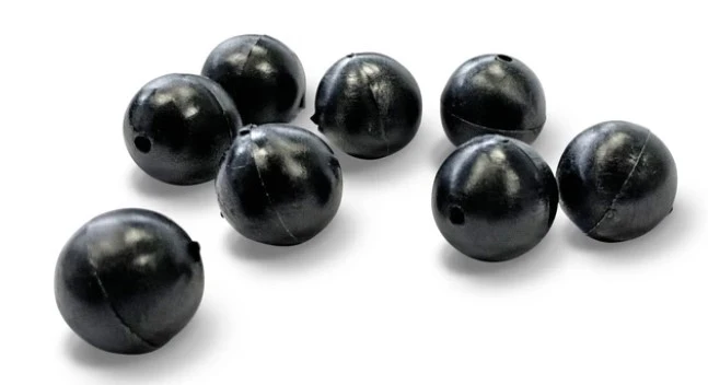 Quantum | Mr Pike Black Stopper Beads | Big | 1.2mm | 8pcs