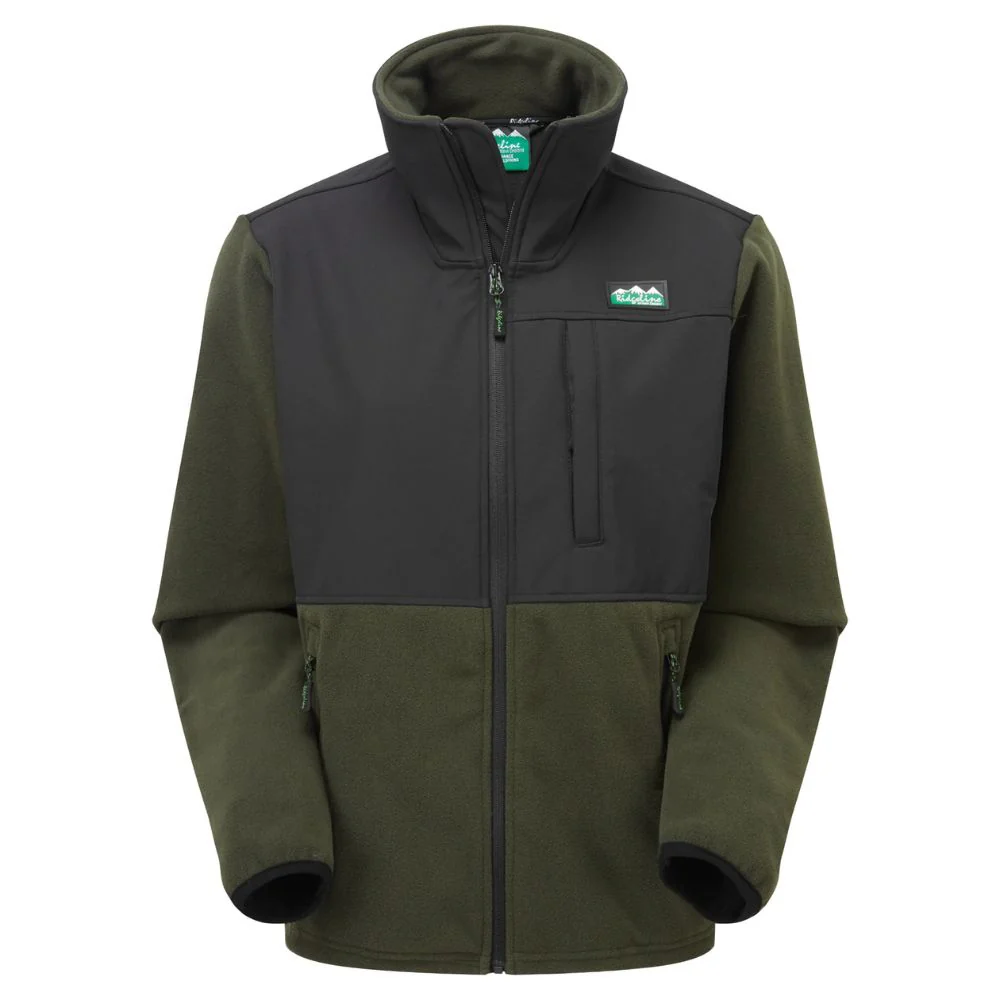Ridgeline | Ballistic Long Sleeved Fleece Hoodie | Olive/Black