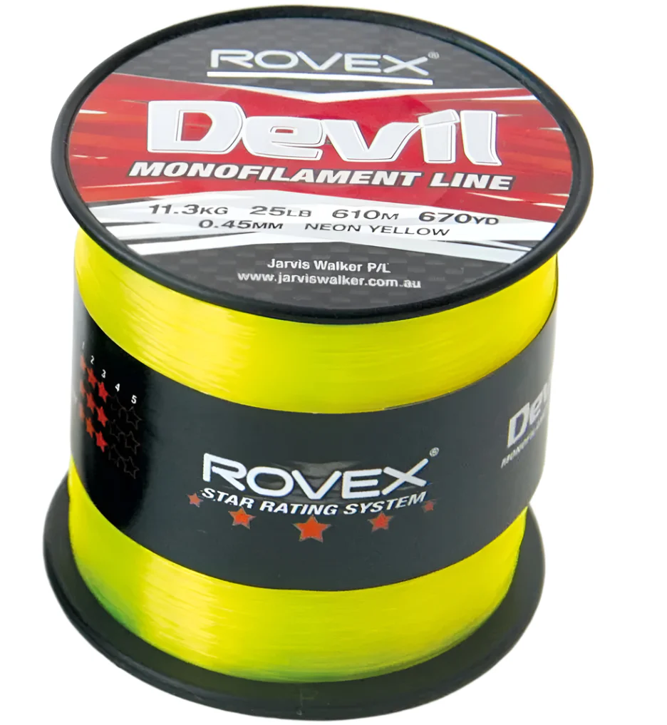 Rovex | Devil Monofilament Line | 1/4lb Spool | Yellow