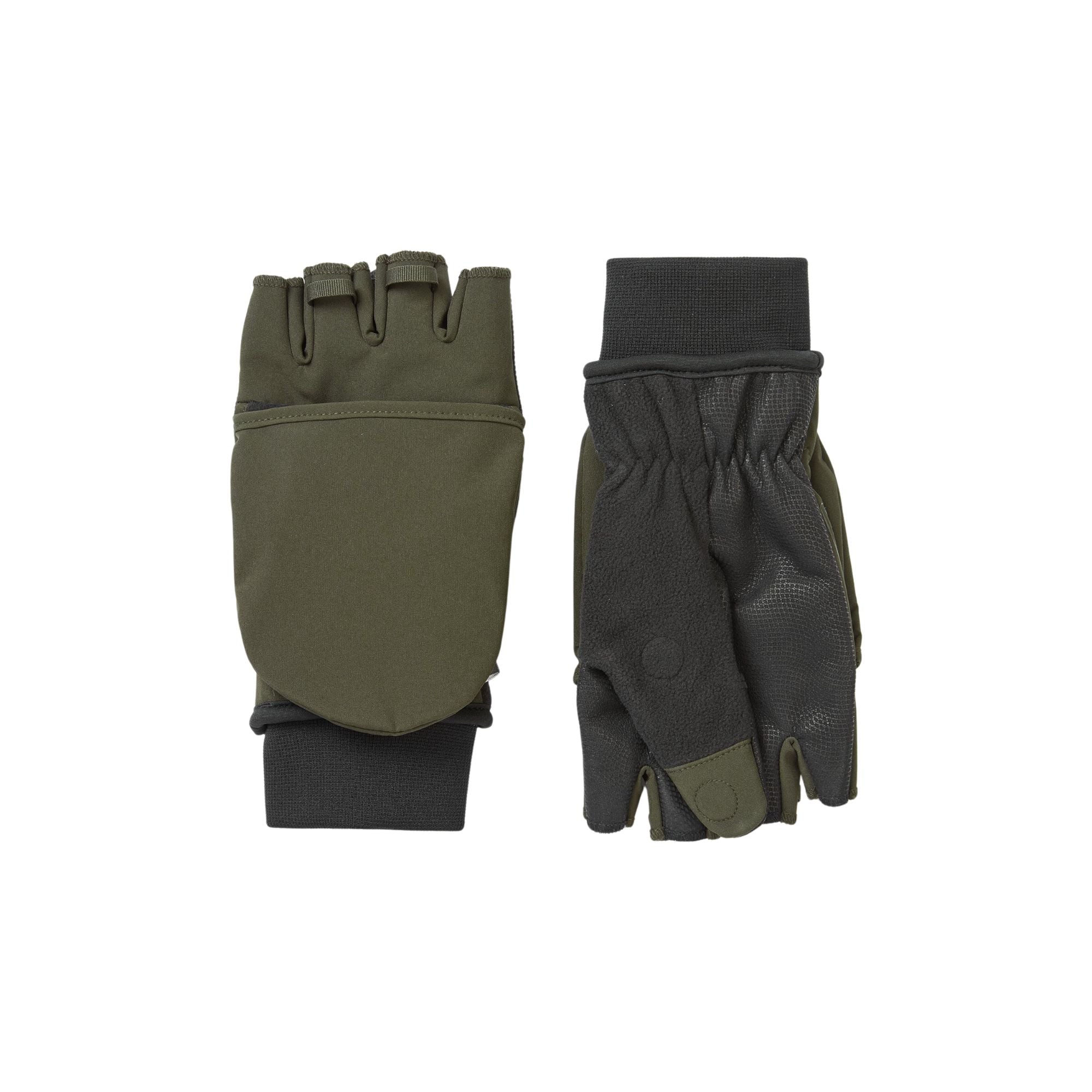 Sealskinz | Walpole Windproof Cold Weather Convertible Mitt | Olive Green / Black