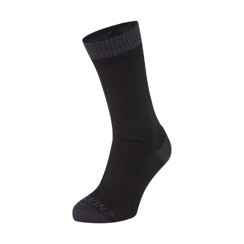 Sealskinz | Wiveton | Waterproof Warm Weather Mid Length Socks | Black/Grey