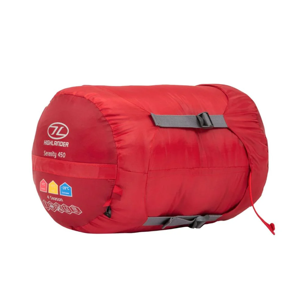 Serenity Mummy Sleeping Bag | 450 | Red - Image 3