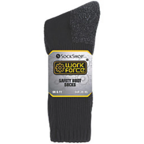Sockshop | Heavy Duty Safety Boot Socks | Size 6-11 | 3 Pairs