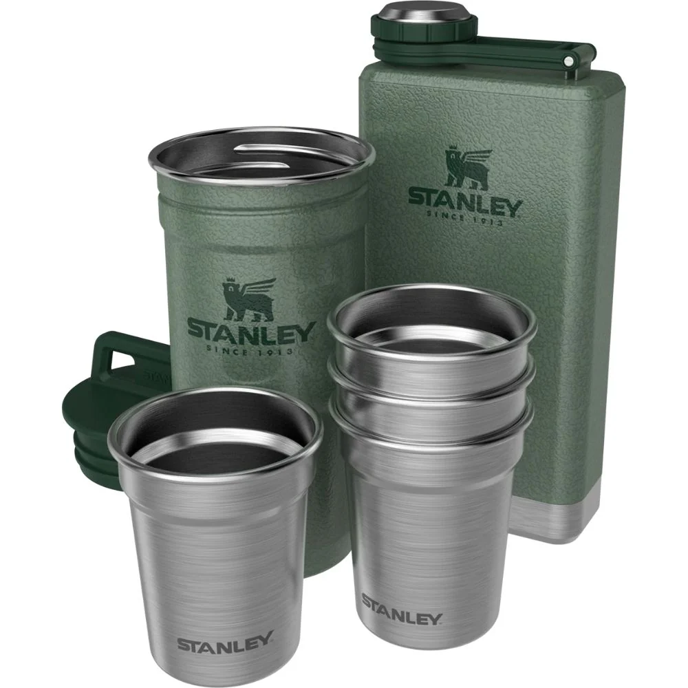 Stanley | Adventure Pre-Party Shot Glass + Flask Set | Hammertone Green - Image 2