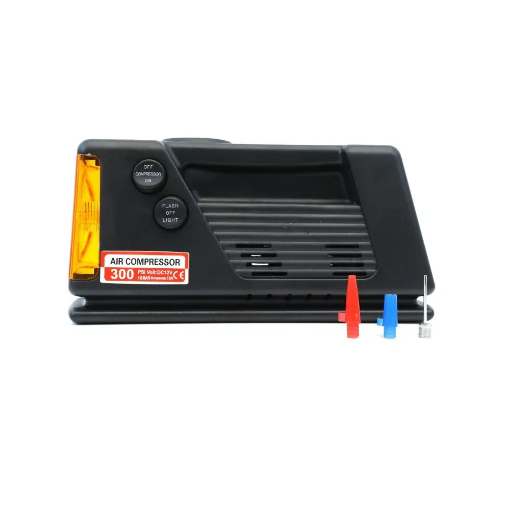 Streetwize | 300PSI 12V 3-in-1 Analogue Air Compressor With LED Torch (Oblong-Style) - Image 5
