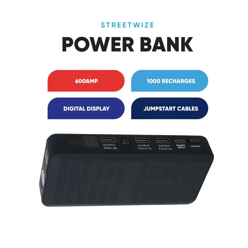 Streetwize | 600 Amp Emergency Jump Starter & Portable Power Bank With Digital Display - Image 8