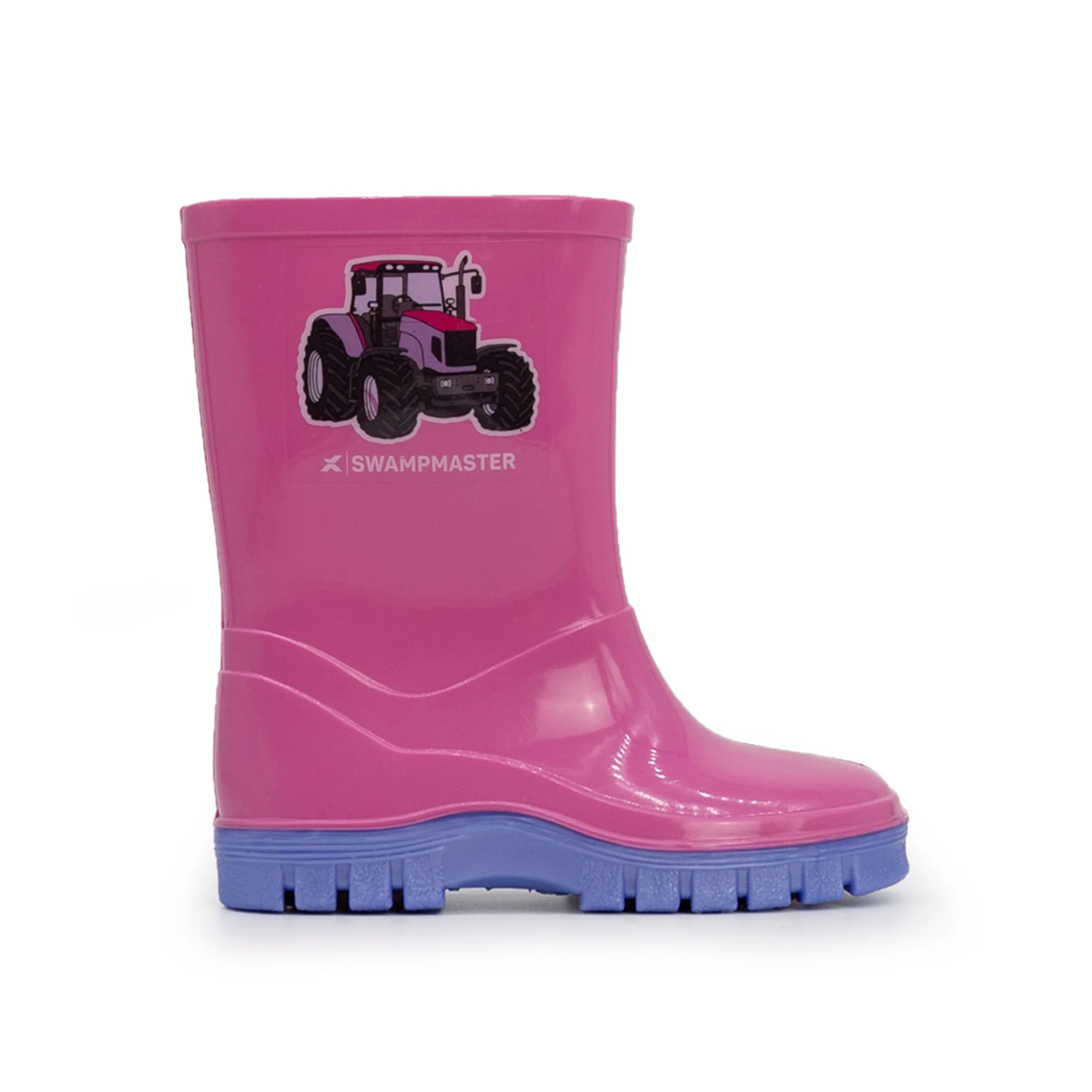 Swampmaster | Junior Tractor Wellington Boot | Pink/Lilac
