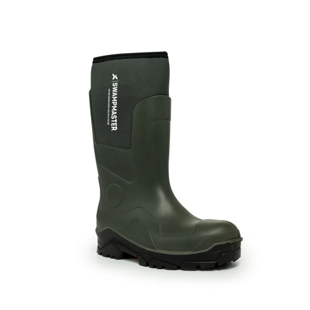 Swampmaster | Pro Trapper Non-Safety PU-Neoprene Wellington | Green - Image 2