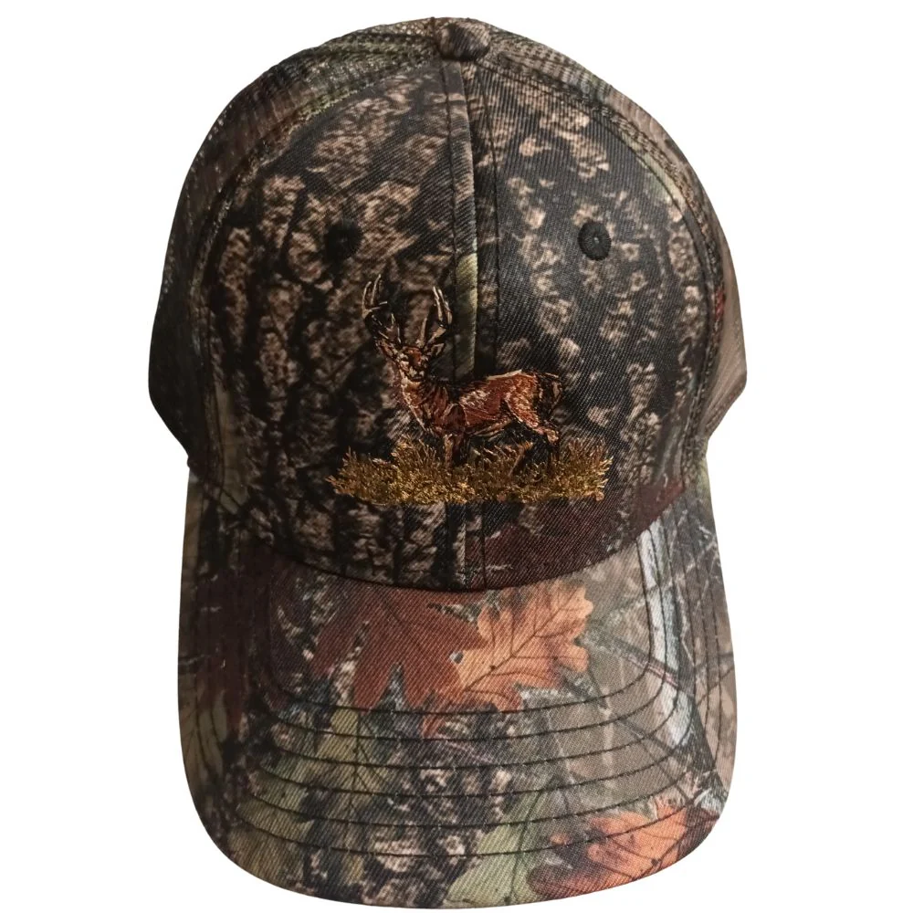 Trucker Style Cap | Camo With Stag Logo