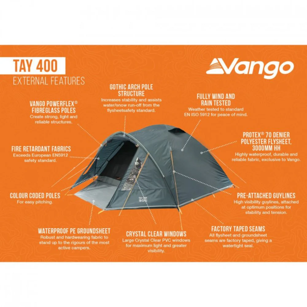 Vango | 4 Man Tent | Tay 400 - Image 6