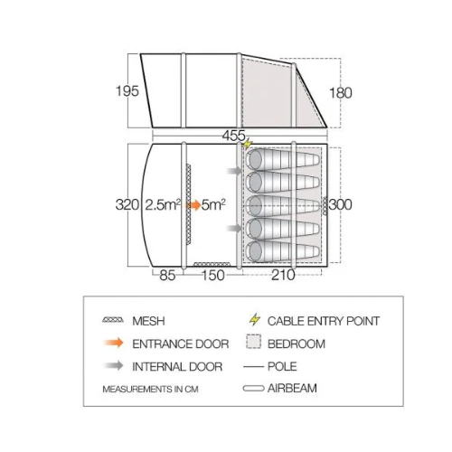 Vango | Avington Flow Air 500 | Family Inflatable Tent - Image 2