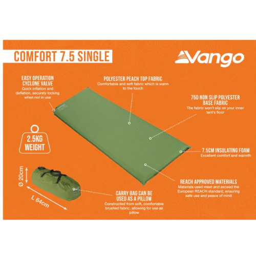 Vango | Comfort 7.5 Double Sleeping Mat - Image 3