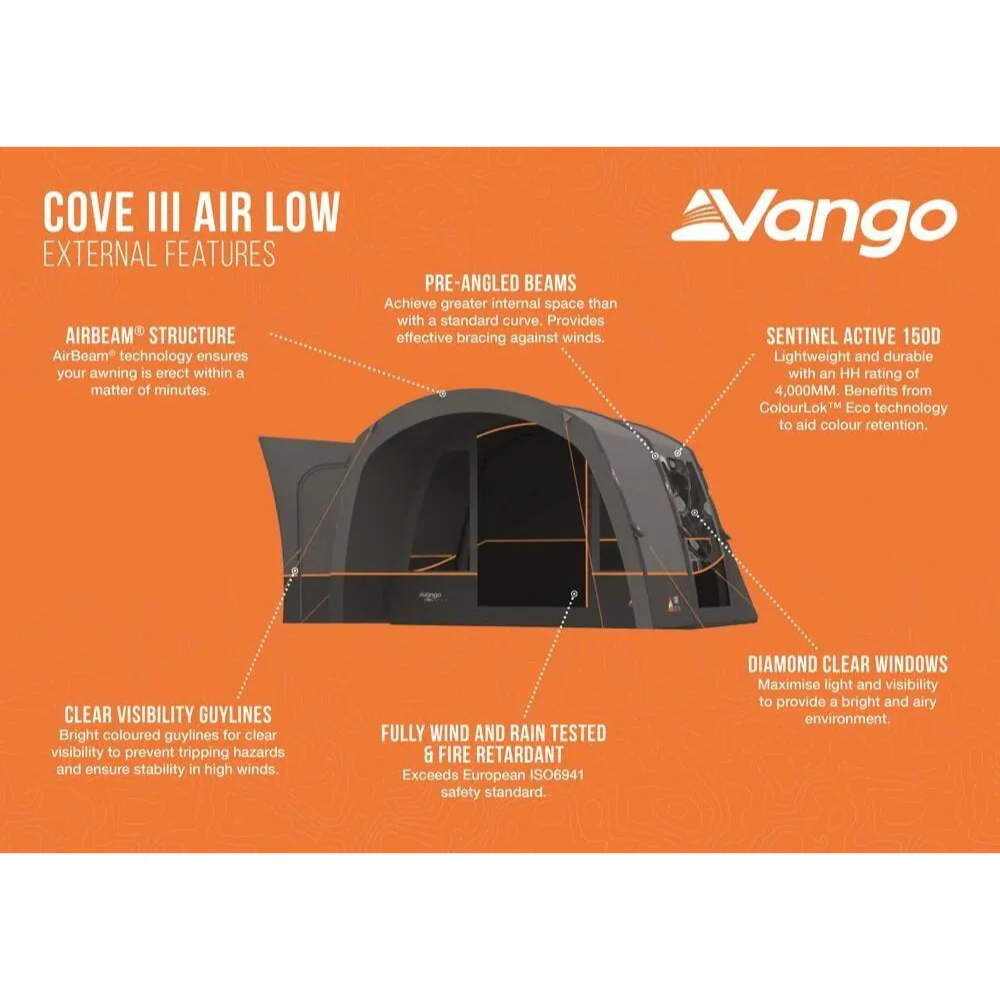Vango | Cove III Air Low Awning | Cloud Grey - Image 3