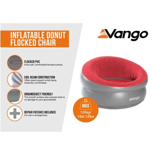 Vango | Inflatable Donut Flocked Chair - Image 4