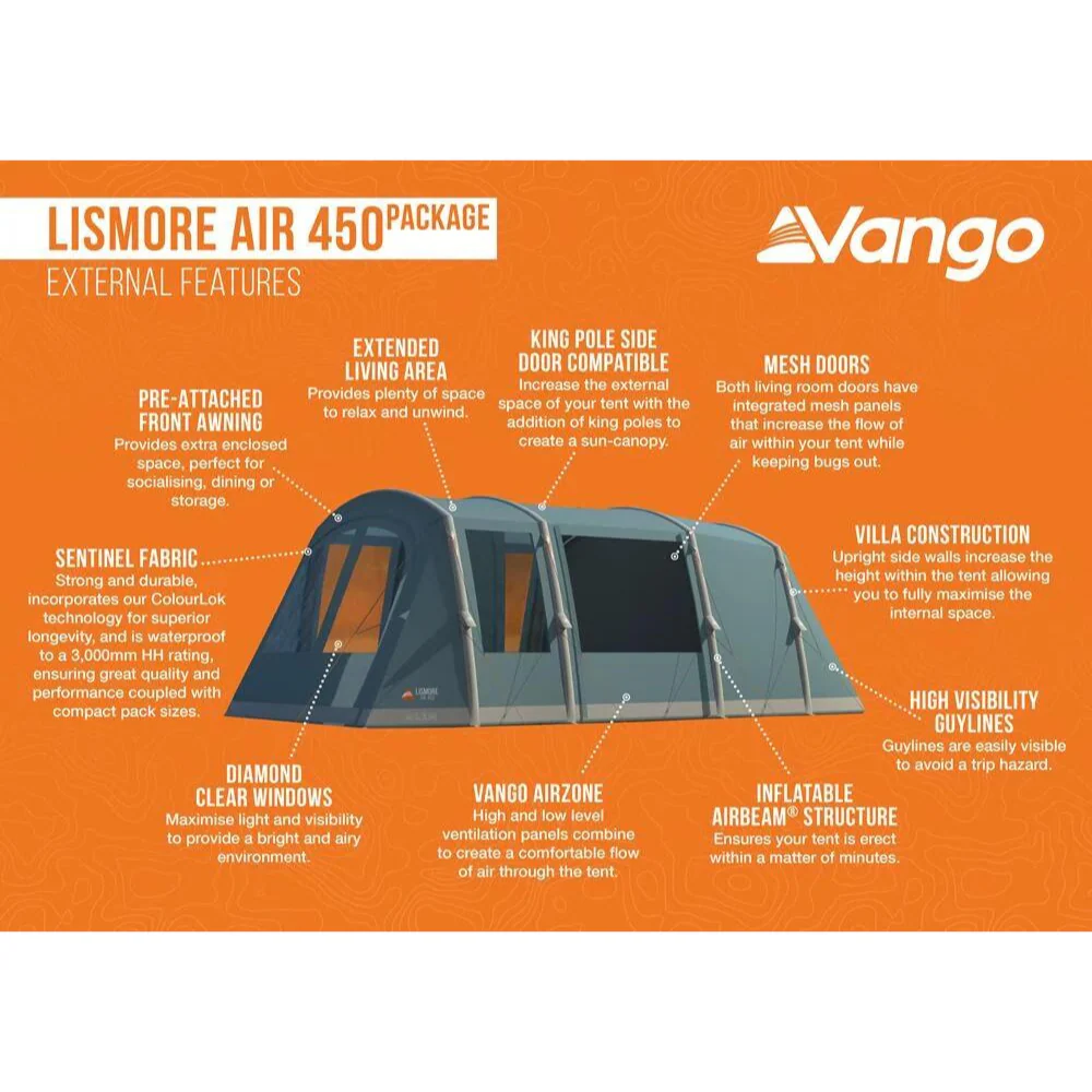 Vango | Lismore Air 450 Package Tent | Mineral Green - Image 2